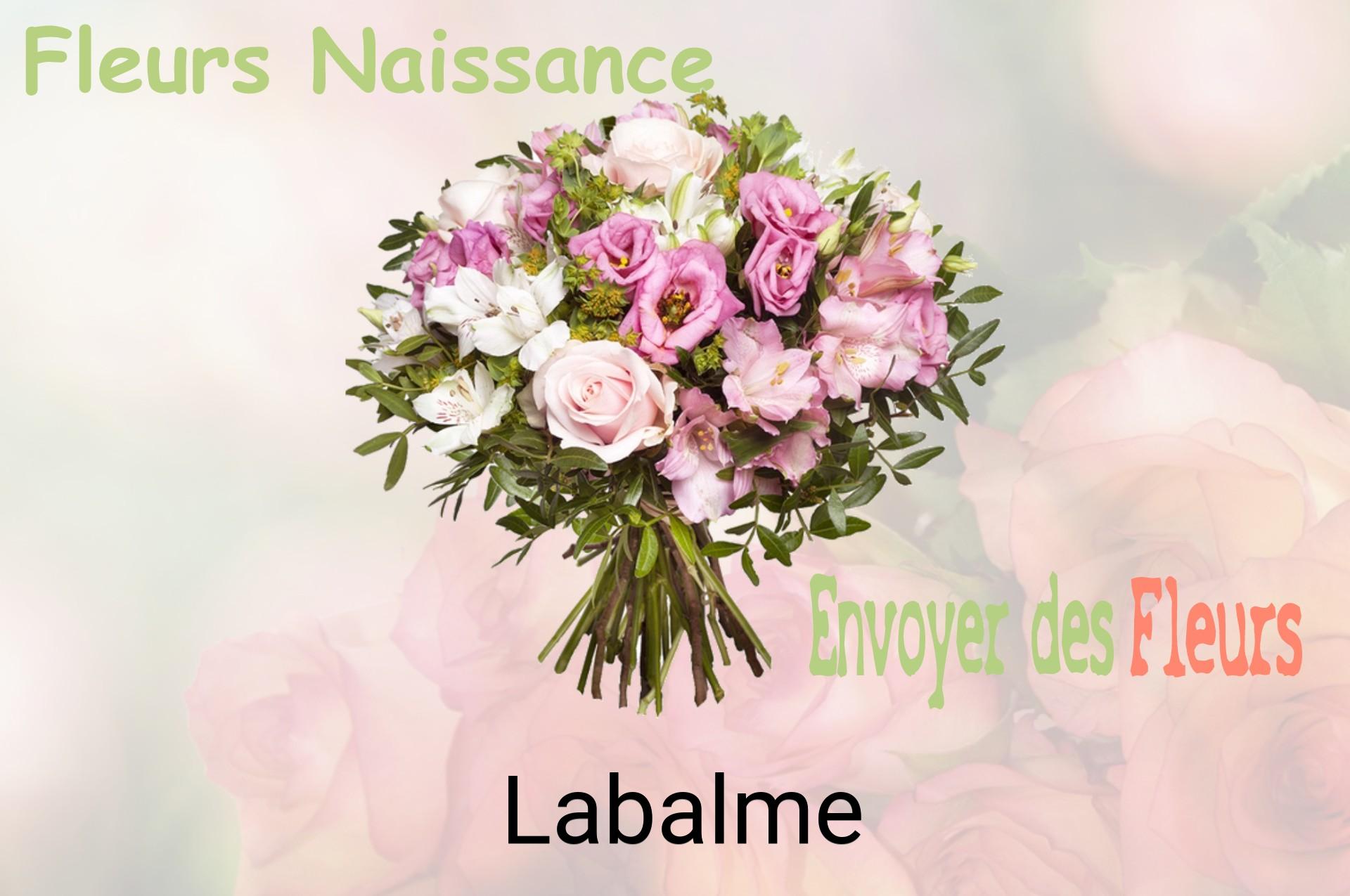 Bouquet de fleurs de naissance livré à Labalme